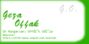 geza offak business card